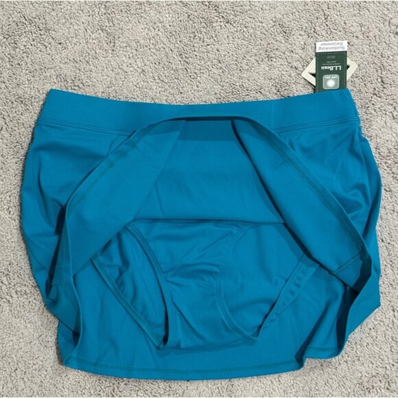 L.L.Bean New Swim Skirt Size 12 Teal Blue Sunblocking 13" Swim Bottom UPF 50 - Picture 4 of 9